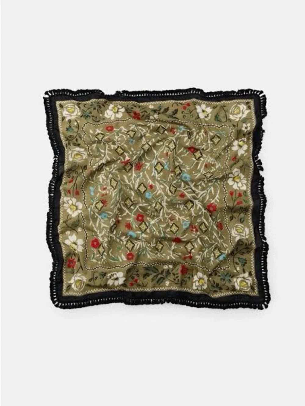 Zara Womens Collection Fringed Floral Print Scarf